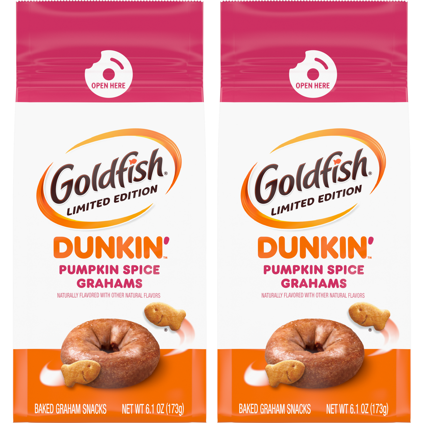 Limited Edition Goldfish® Dunkin’™ Pumpkin Spice Grahams (2-Pack)